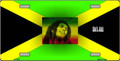 Jamaica & Bob Marley Flag : License Plate