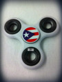 Puerto Rico Flag - Hand Spinner : Triple Hand & Fidget Spinner (White)