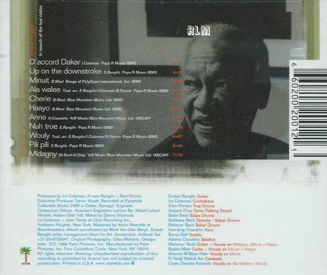 Ernest Ranglin : In Search Of The Lost Riddim CD - Reggae Land