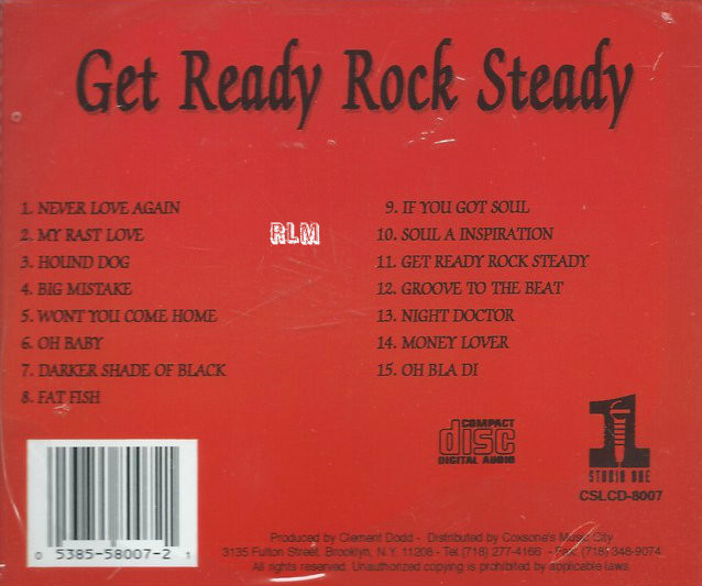 Get Ready Rock Steady : Various Artist CD - Reggae Land Muzik Store