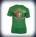 Jah Rock : Jah Rastafari Star - T Shirt (Green)