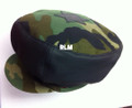 Custom Canvas & Leather Large Rasta Peak Hat - Camouflage