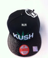 Kush - Snapback Gator Skin Bill : Ball Cap/Hat (Black)