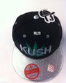 Kush - Snapback Gator Skin Bill : Ball Cap/Hat (Black/Silver)