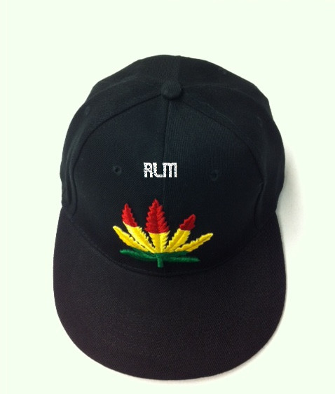 Rasta Color Weed Leaf : Ball Cap/Hat 