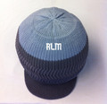 Knitted Large Peak Hat  - Grey (3 Tone)