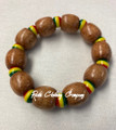 Rasta - Big Beads : Bracelet (Light Brown) 2