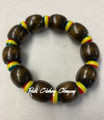 Rasta - Big Beads : Bracelet (Dark Brown) 2