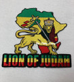 Lion Of Judah Flag & Africa Map : Embroidered Patch (Large)
