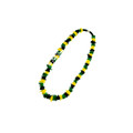 18" Chipped Puka Shell With Jamaica Colors : Jamaica Necklace