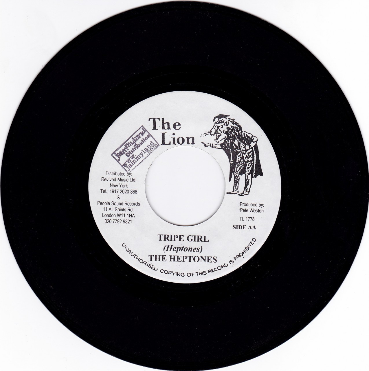 ジャマイカ7” Heptones Tripe Girl none Soul Beat /00080 The Heptones - Tripe Girl + Dub 