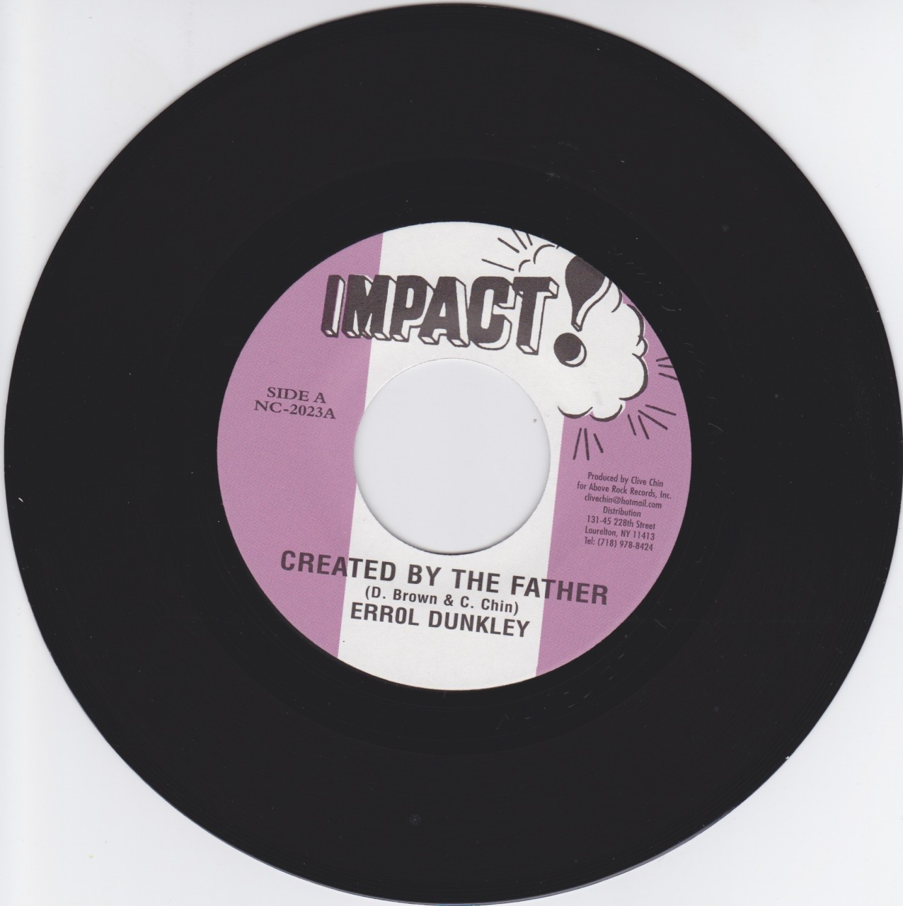 ジャマイカ7” Errol Dunkley Created By The Father none One Way Sounds /00050 Errol DunkleyCreated By The Father 7
