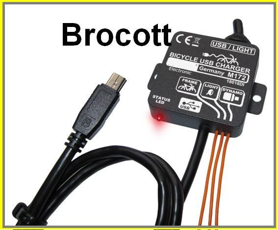 BICYCLE POWERED USB CHARGER 6VAC To 5.2VDC - Brocott