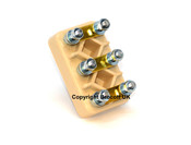 6 Pin Terminal Block, Supplied with Brass Links