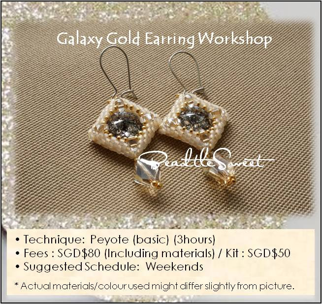 Jewelry Making Course Galaxy Gold Earring