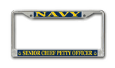 Senior Chief Petty Officer Metal License Plate Frame