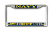 Master Petty Officer Metal License Plate Frame