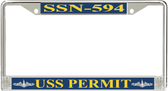USS Permit SSN-594 License Plate Frame