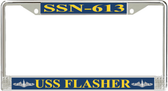 USS Flasher SSN-613 License Plate Frame