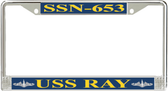 USS Ray SSN-653 License Plate Frame