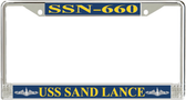 USS Sand Lance SSN-660 License Plate Frame