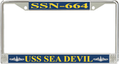USS Sea Devil SSN-664 License Plate Frame