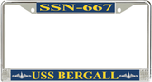 USS Bergall SSN-667 License Plate Frame