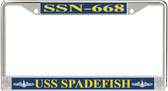 USS Spadefish SSN-668 License Plate Frame