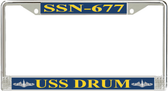 USS Drum SSN-677 License Plate Frame