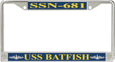 USS Batfish SSN-681 License Plate Frame