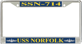 USS Norfolk SSN-714 License Plate Frame