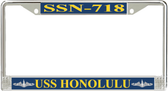USS Honolulu SSN-718 License Plate Frame