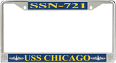 USS Chicago SSN-721 License Plate Frame
