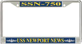 USS Newport News SSN-750 License Plate Frame