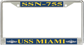 USS Miami SSN-755 License Plate Frame