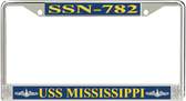 USS Mississippi SSN-782 License Plate Frame