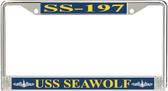 USS Seawolf SS-197 License Plate Frame