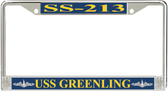 USS Greenling SS-213 License Plate Frame