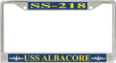 USS Albacore SS-218 License Plate Frame