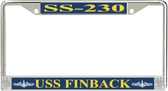 USS Finback SS-230 License Plate Frame