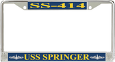 USS Springer SS-414 License Plate Frame