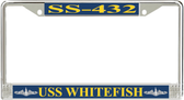 USS Whitefish SS-432 License Plate Frame