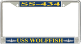 USS Wolffish SS-434 License Plate Frame