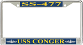 USS Conger SS-477 License Plate Frame