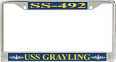 USS Grayling SS-492 License Plate Frame