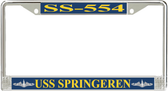 USS Springeren SS-554 License Plate Frame