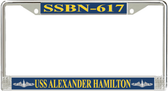 USS Alexander Hamilton SSBN-617 License Plate Frame