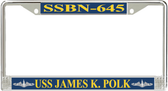 USS James K. Polk SSBN-645 License Plate Frame