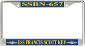 USS Francis Scott Key SSBN-657 License Plate Frame