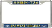 USS West Virginia SSBN-736 License Plate Frame